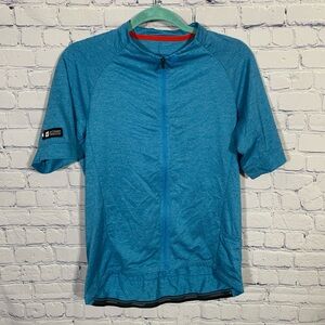 Bontrager Solstice Mens Short-Sleeve Cycling Jersey Blue Sz L Fitted Lightweight